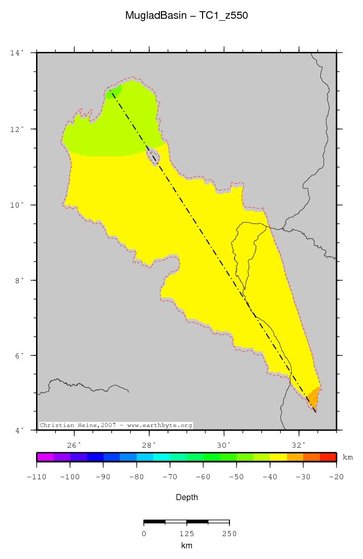 Muglad Basin location map