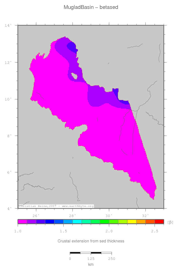 Muglad Basin location map