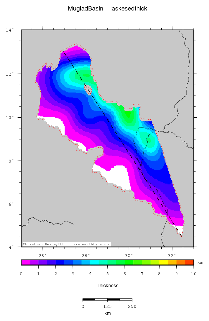 Muglad Basin location map