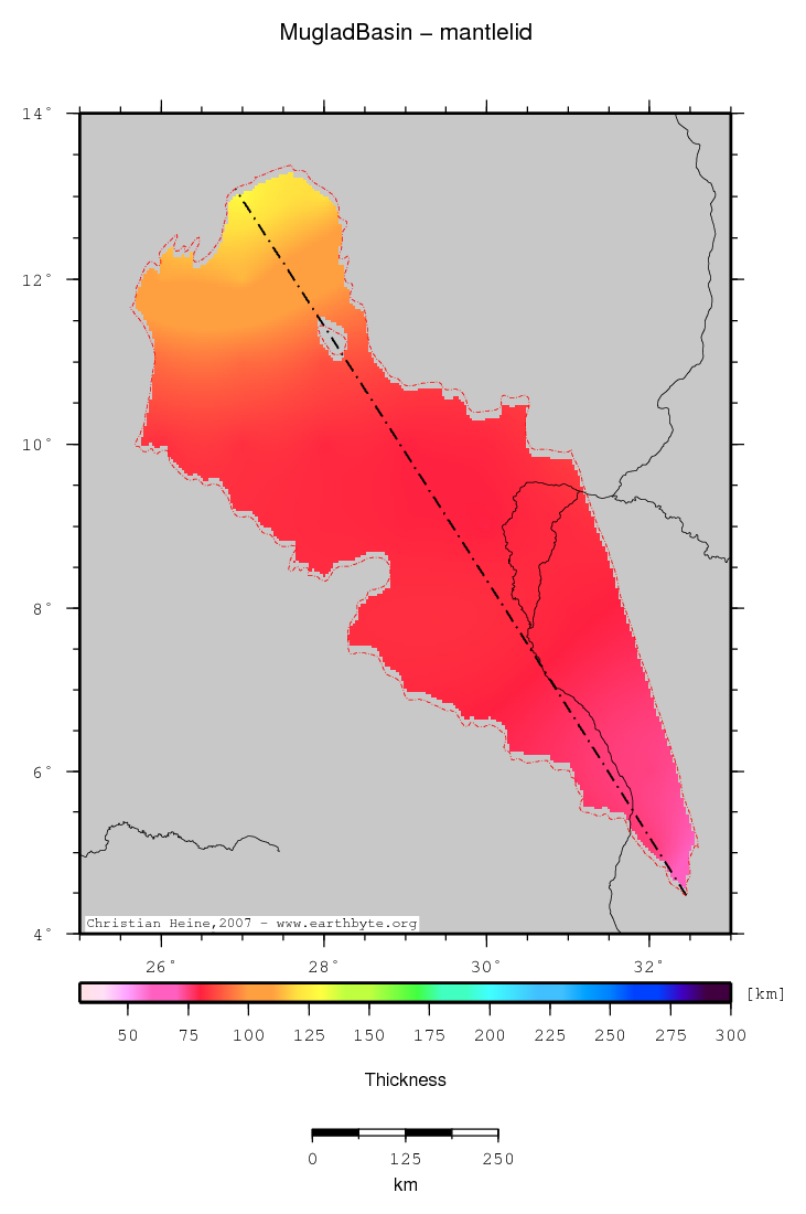 Muglad Basin location map