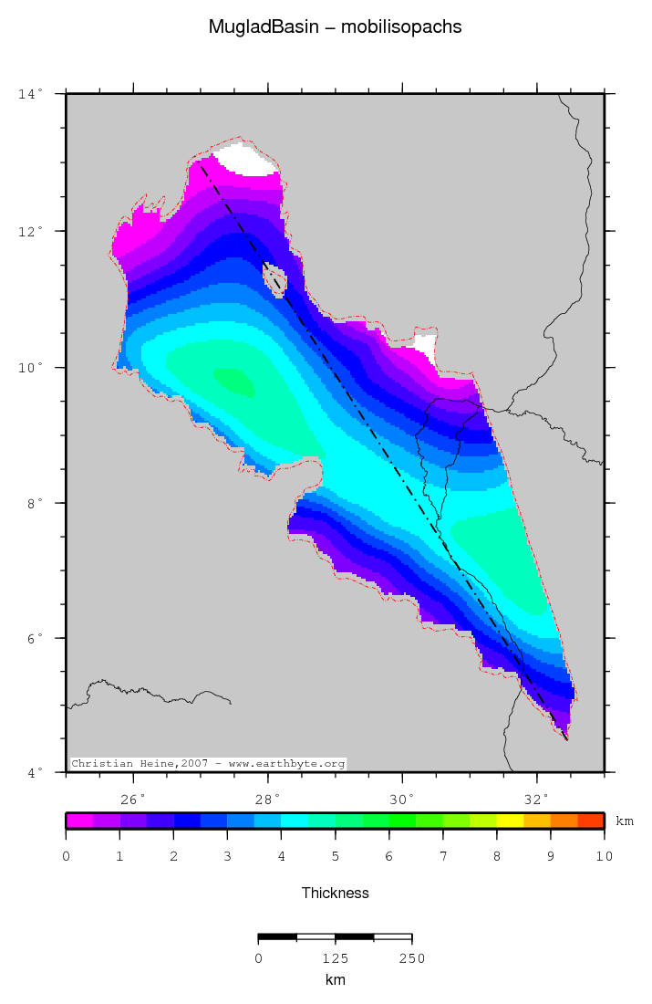 Muglad Basin location map