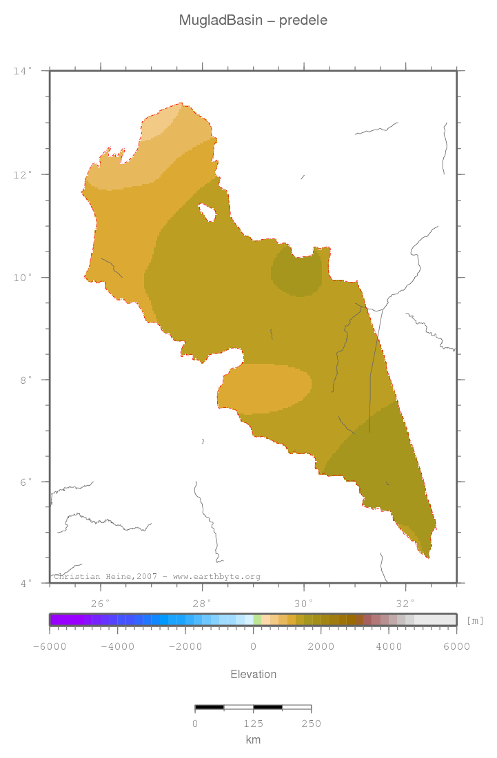 Muglad Basin location map