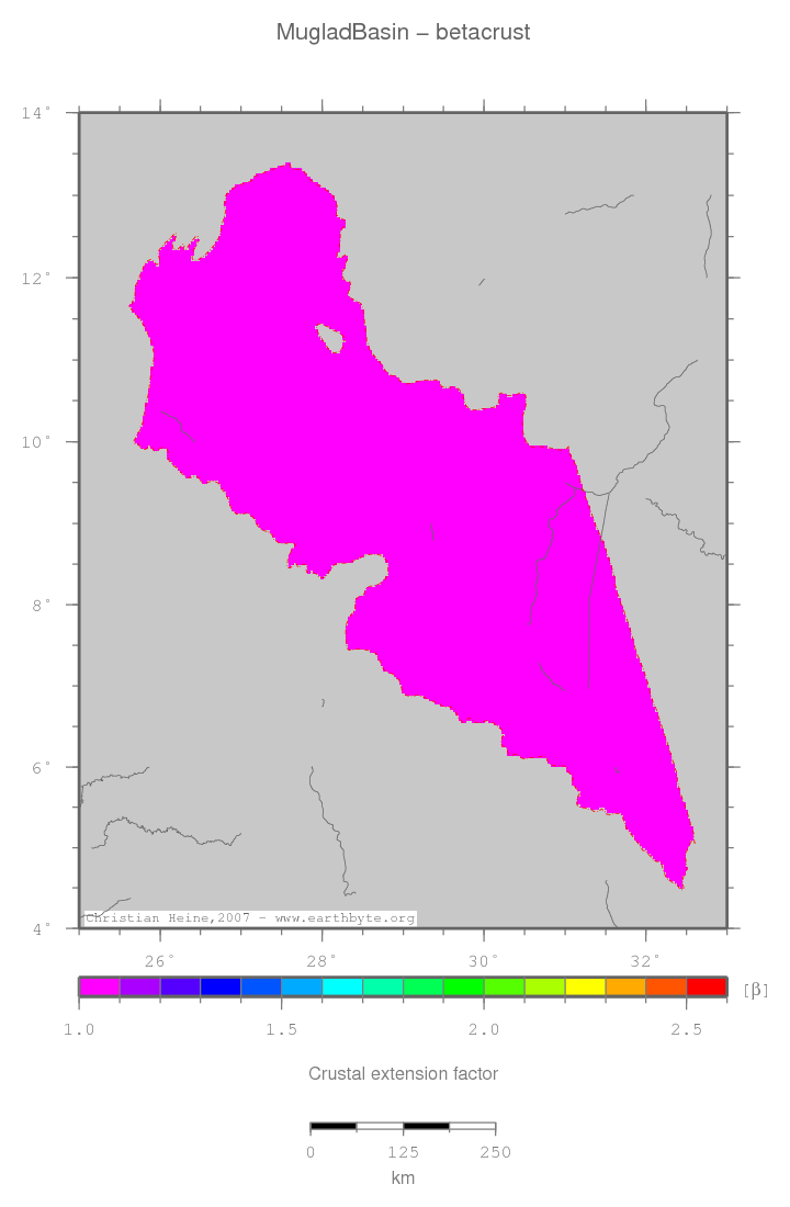 Muglad Basin location map