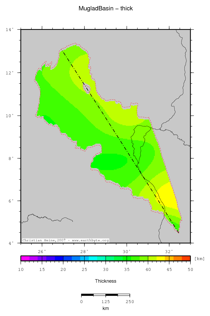 Muglad Basin location map