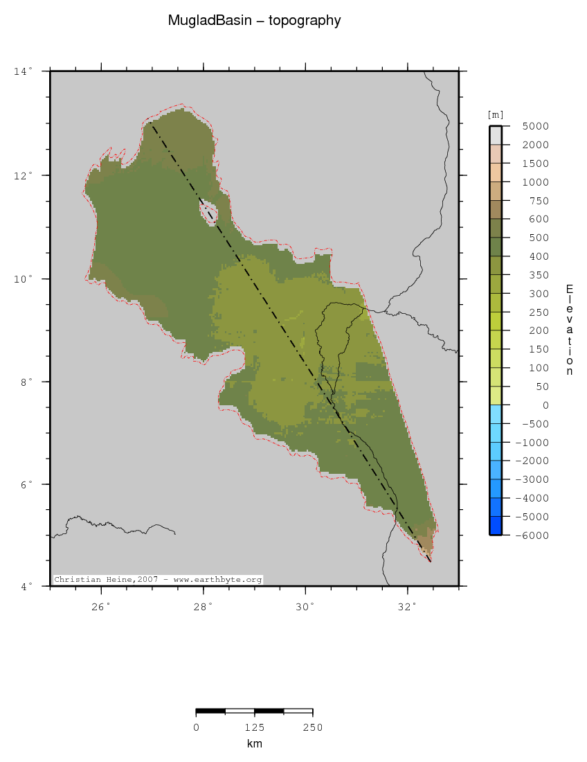 Muglad Basin location map