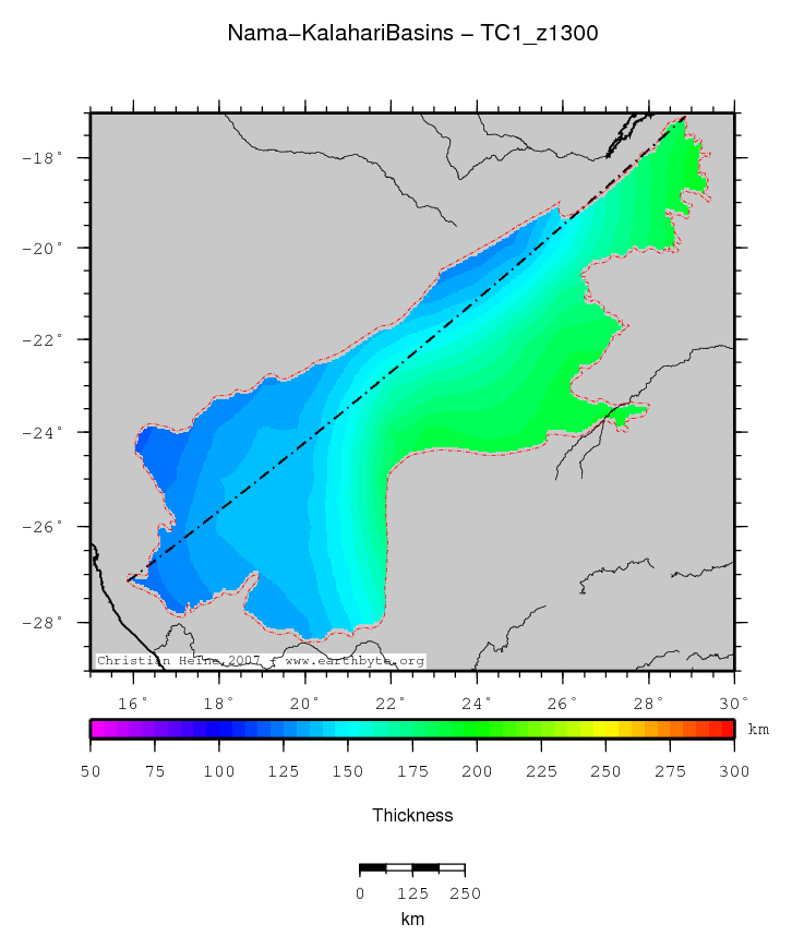 Nama-Kalahari Basins location map