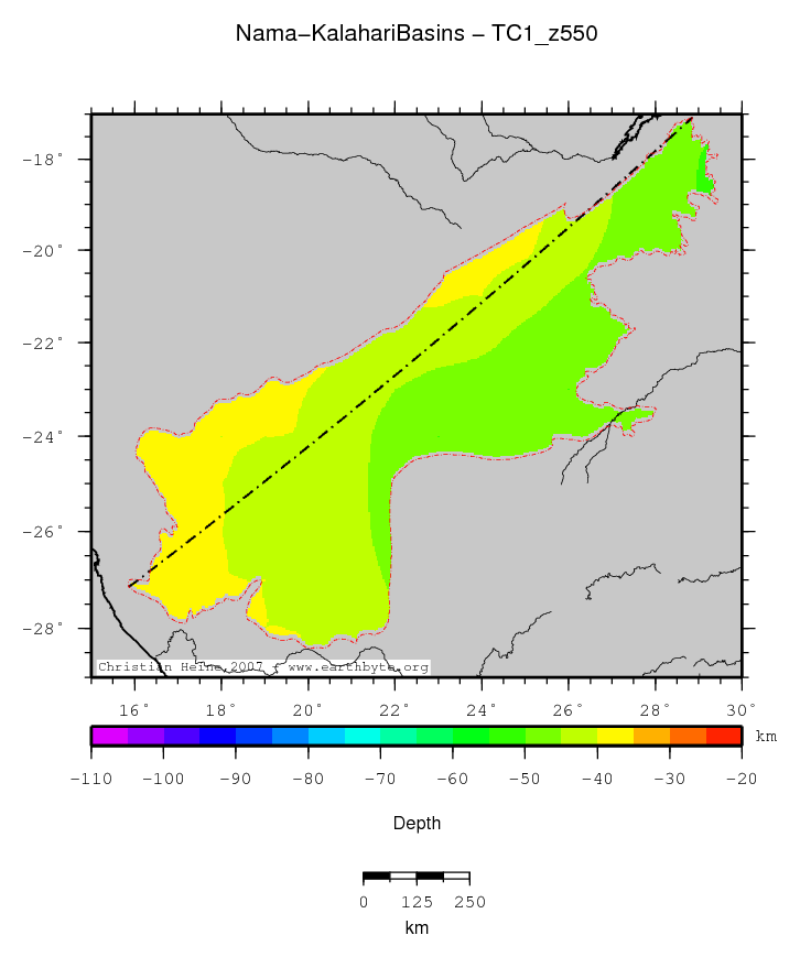 Nama-Kalahari Basins location map