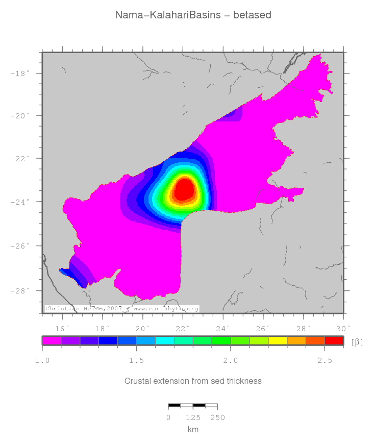 Nama-Kalahari Basins location map