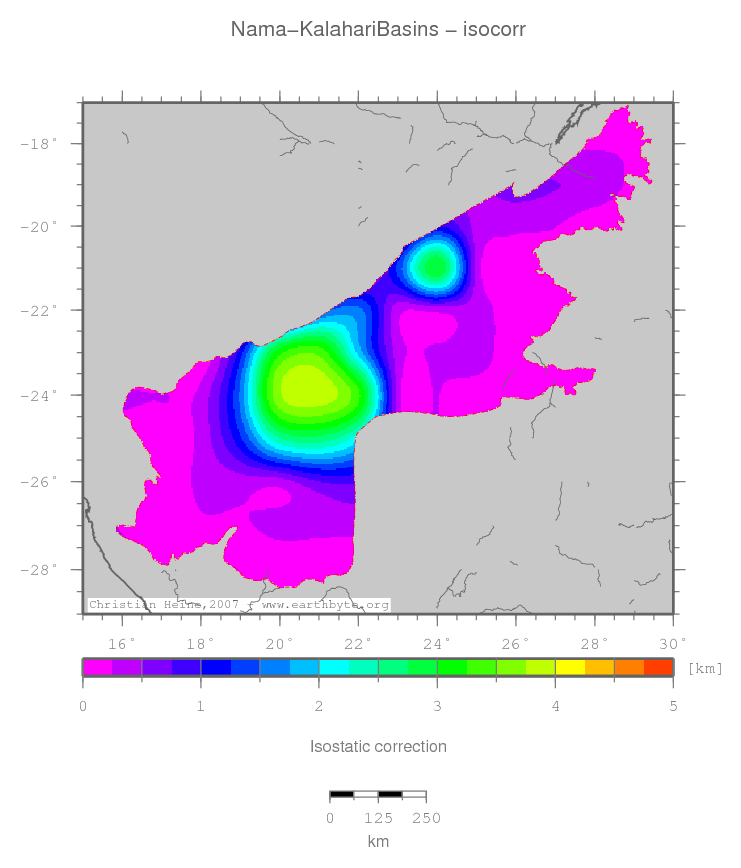 Nama-Kalahari Basins location map