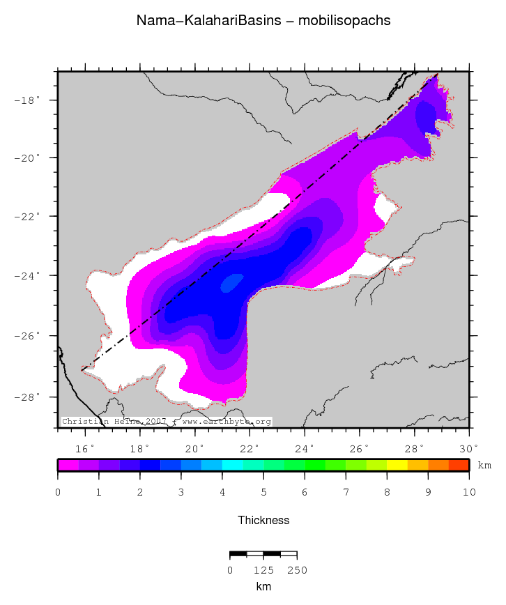 Nama-Kalahari Basins location map