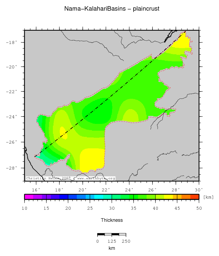 Nama-Kalahari Basins location map