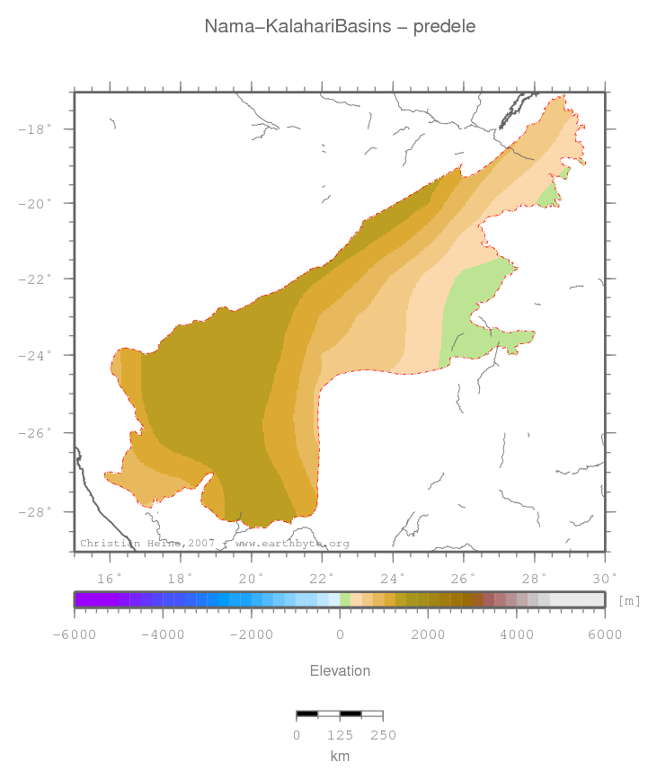 Nama-Kalahari Basins location map