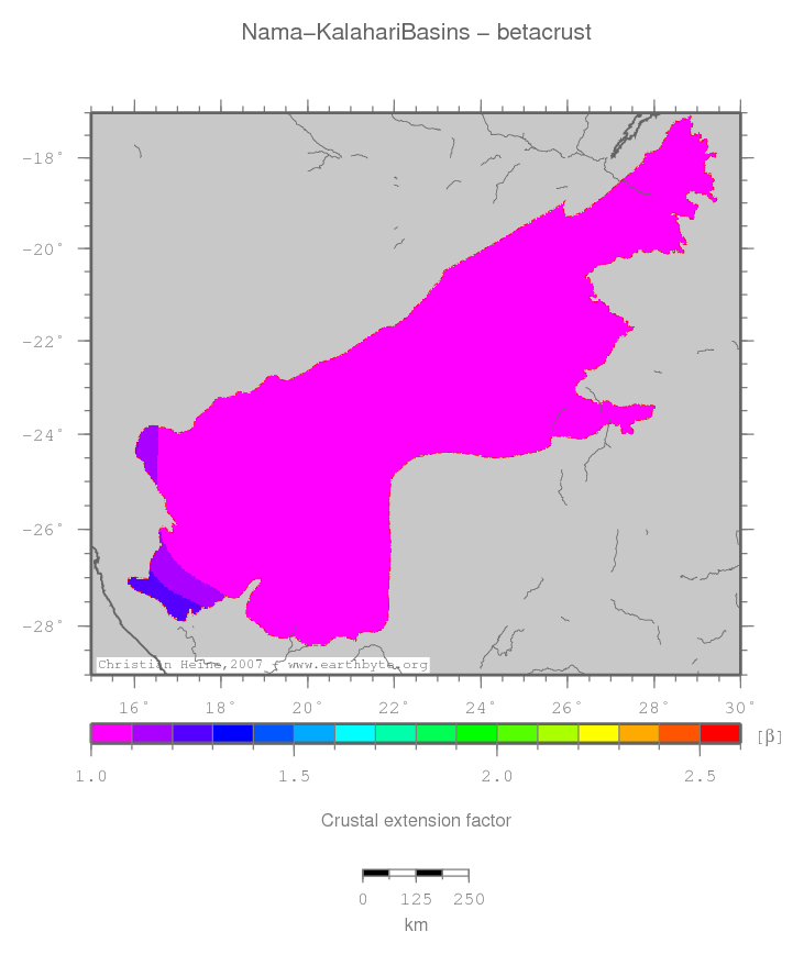 Nama-Kalahari Basins location map