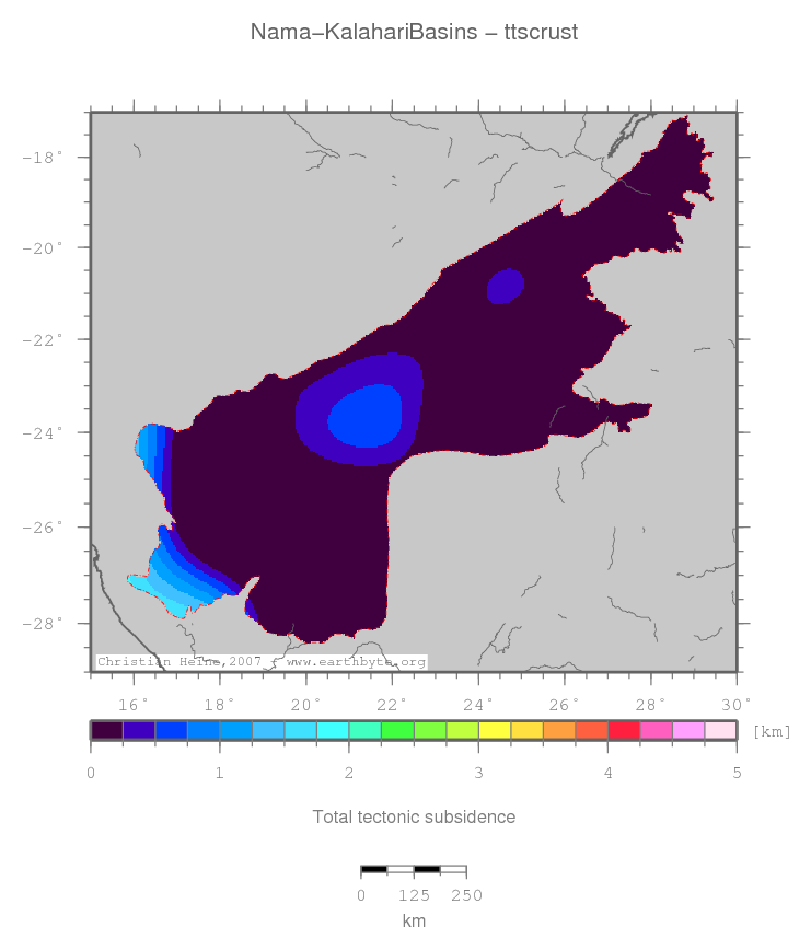 Nama-Kalahari Basins location map