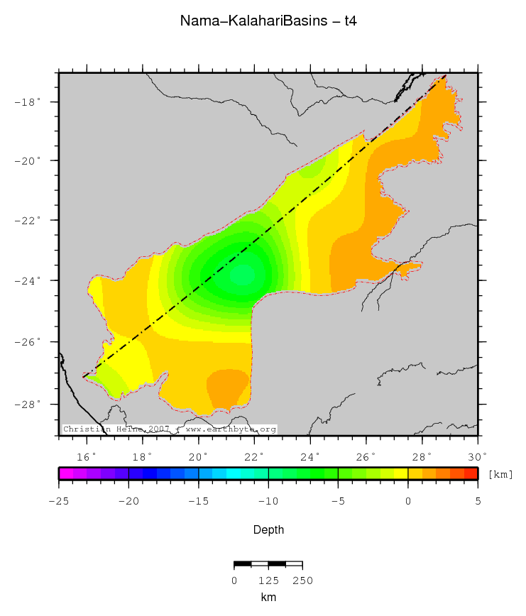 Nama-Kalahari Basins location map