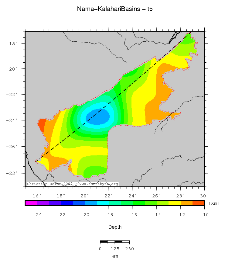 Nama-Kalahari Basins location map