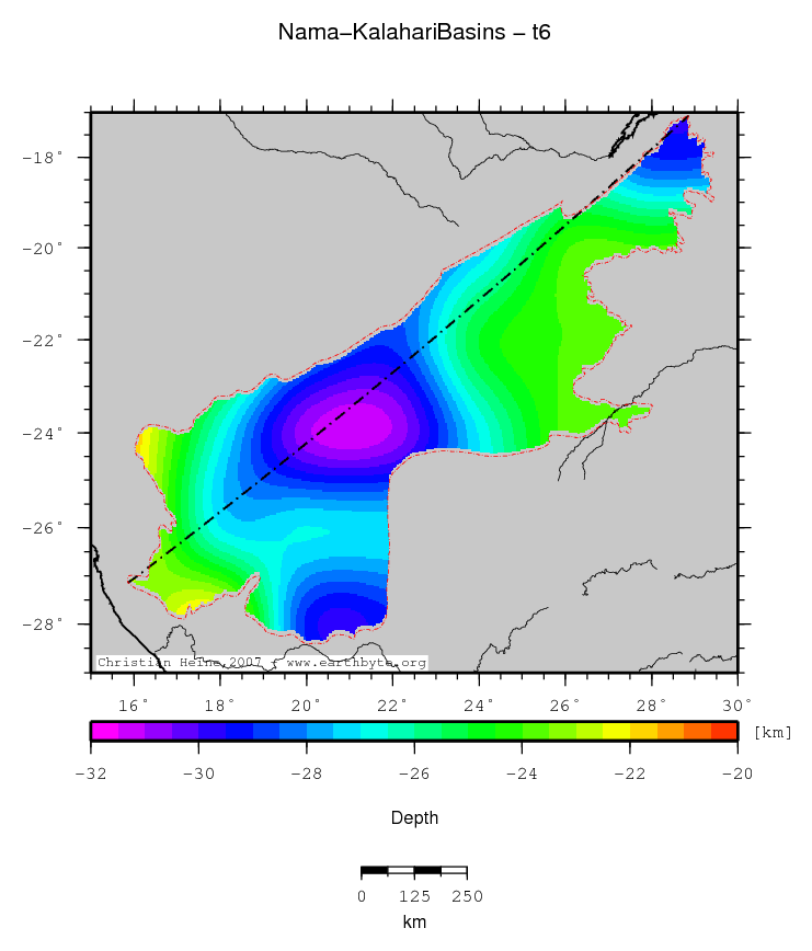 Nama-Kalahari Basins location map