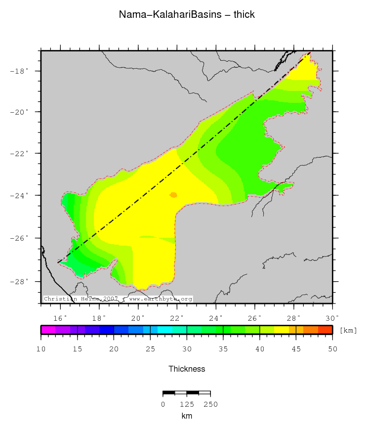 Nama-Kalahari Basins location map