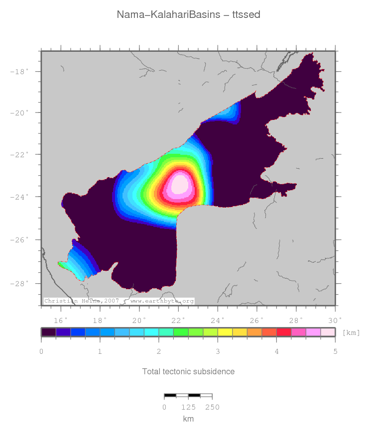 Nama-Kalahari Basins location map