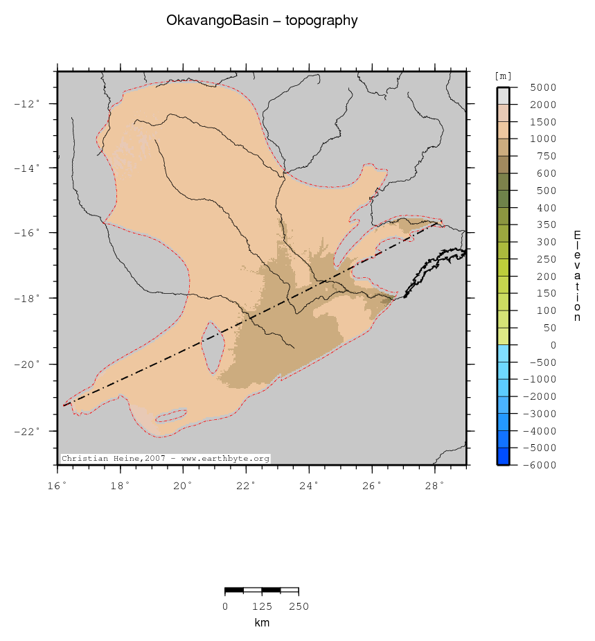 Okavango Basin location map