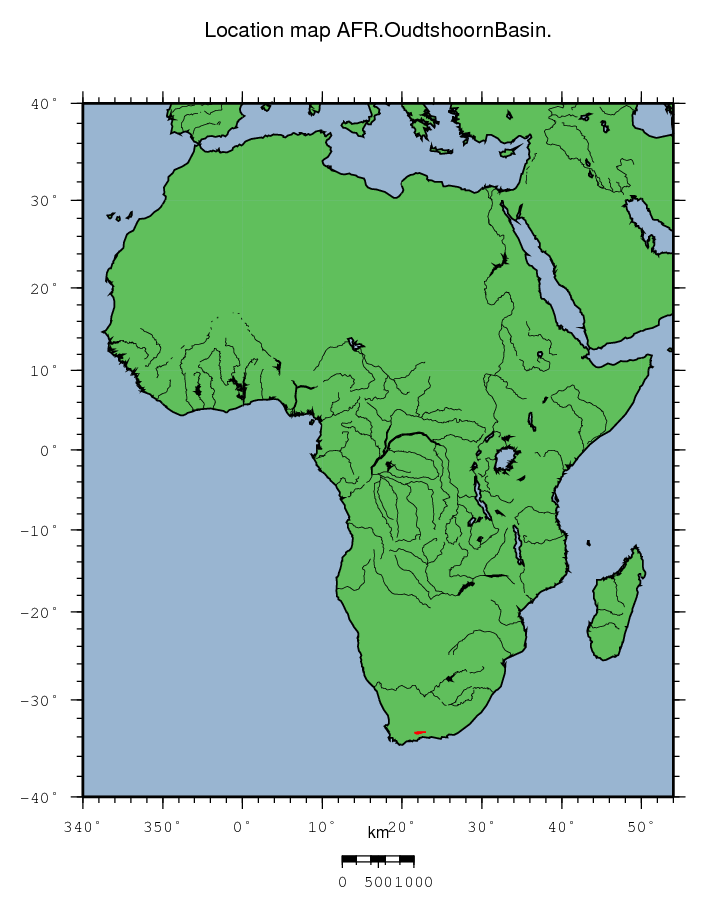 Oudtshoorn Basin location map