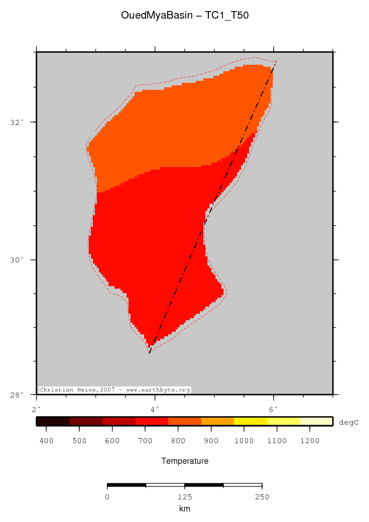 Oued Mya Basin location map