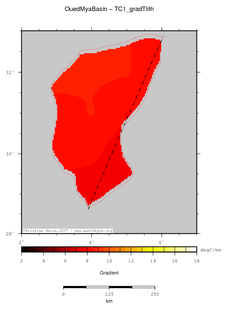 Oued Mya Basin location map