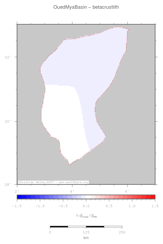 Oued Mya Basin location map