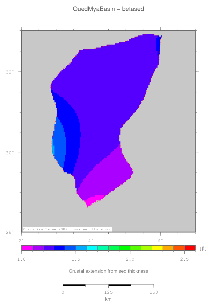 Oued Mya Basin location map