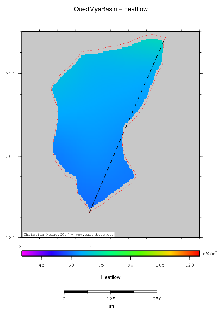 Oued Mya Basin location map