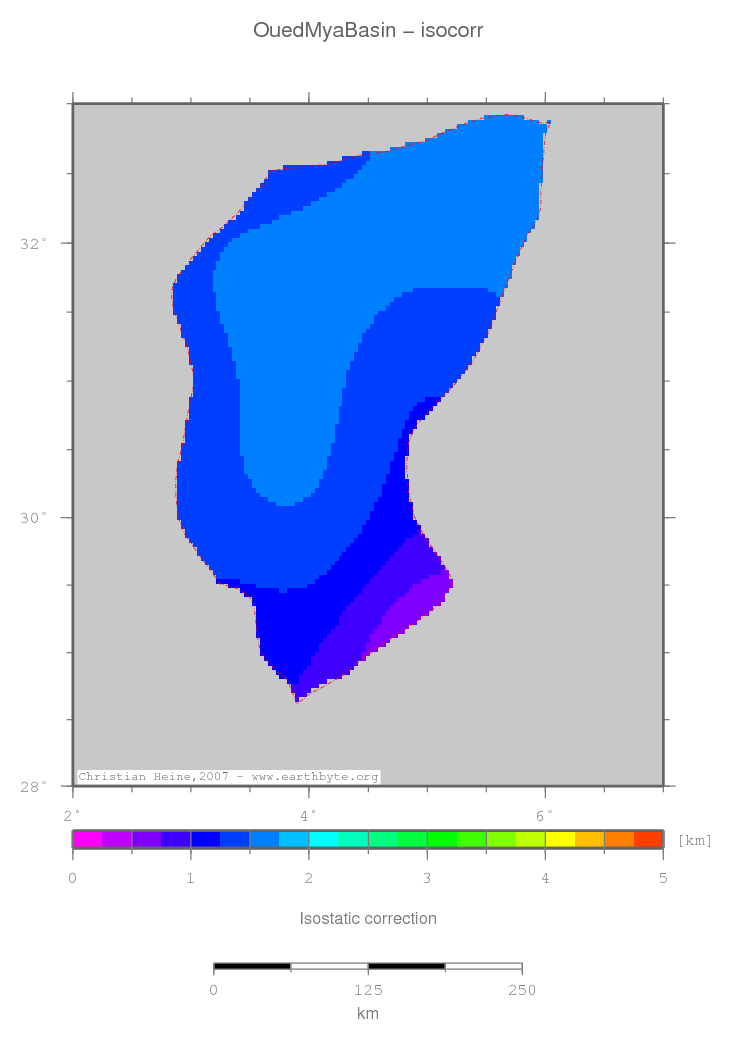 Oued Mya Basin location map