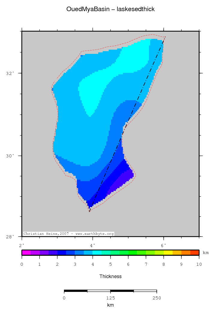 Oued Mya Basin location map