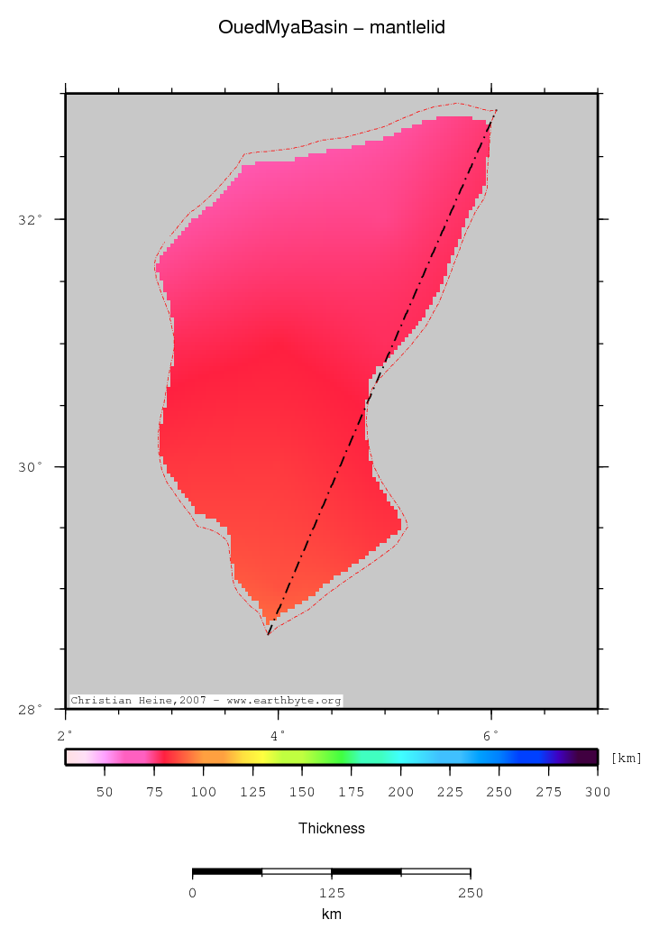 Oued Mya Basin location map