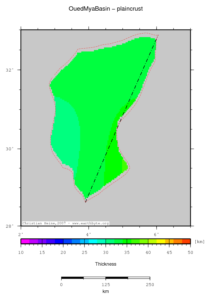 Oued Mya Basin location map