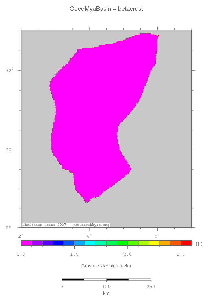 Oued Mya Basin location map