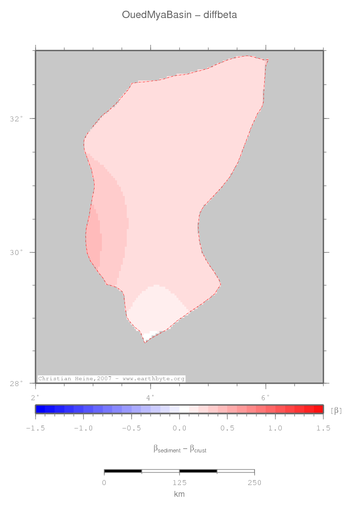 Oued Mya Basin location map