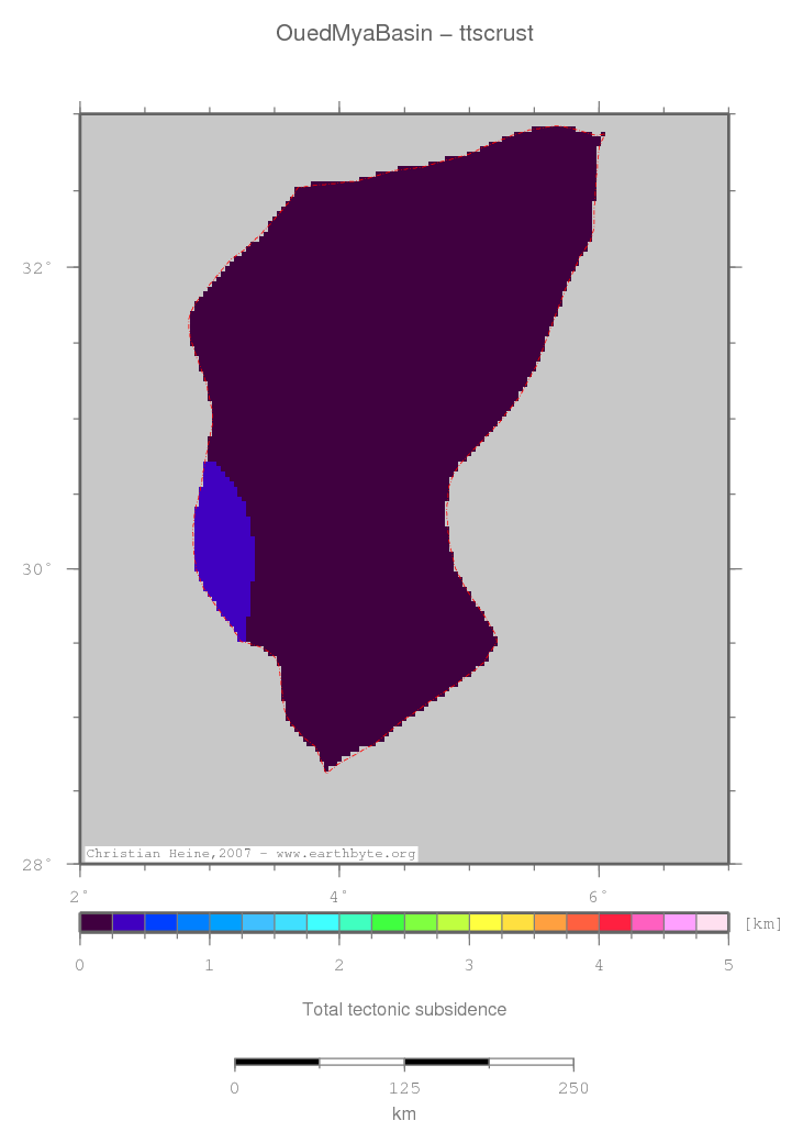 Oued Mya Basin location map