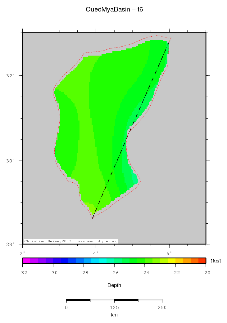 Oued Mya Basin location map