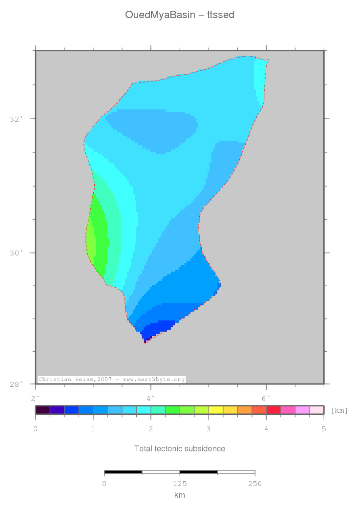 Oued Mya Basin location map