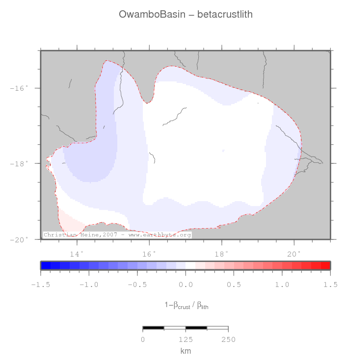 Owambo Basin location map