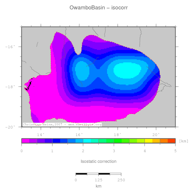 Owambo Basin location map