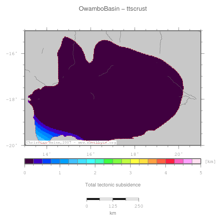 Owambo Basin location map