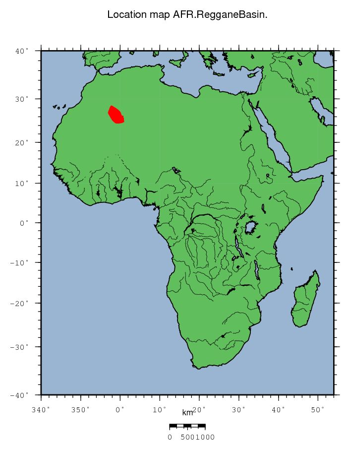 Reggane Basin location map