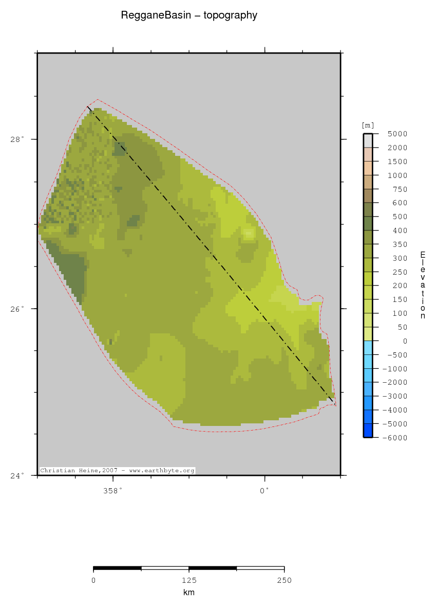 Reggane Basin location map