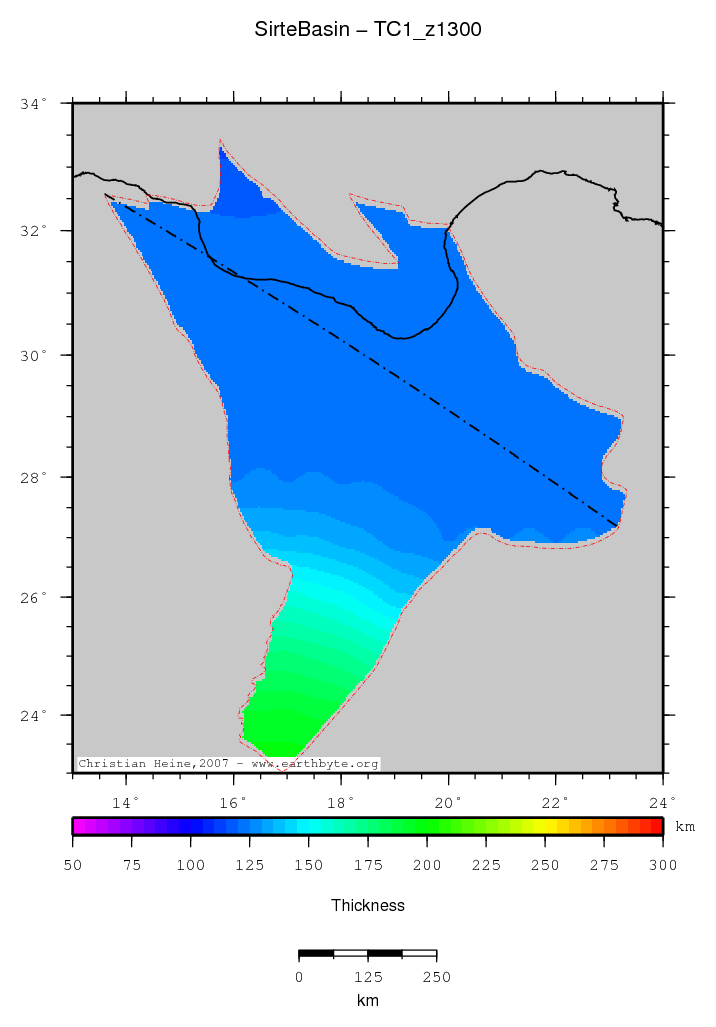 Sirte Basin location map