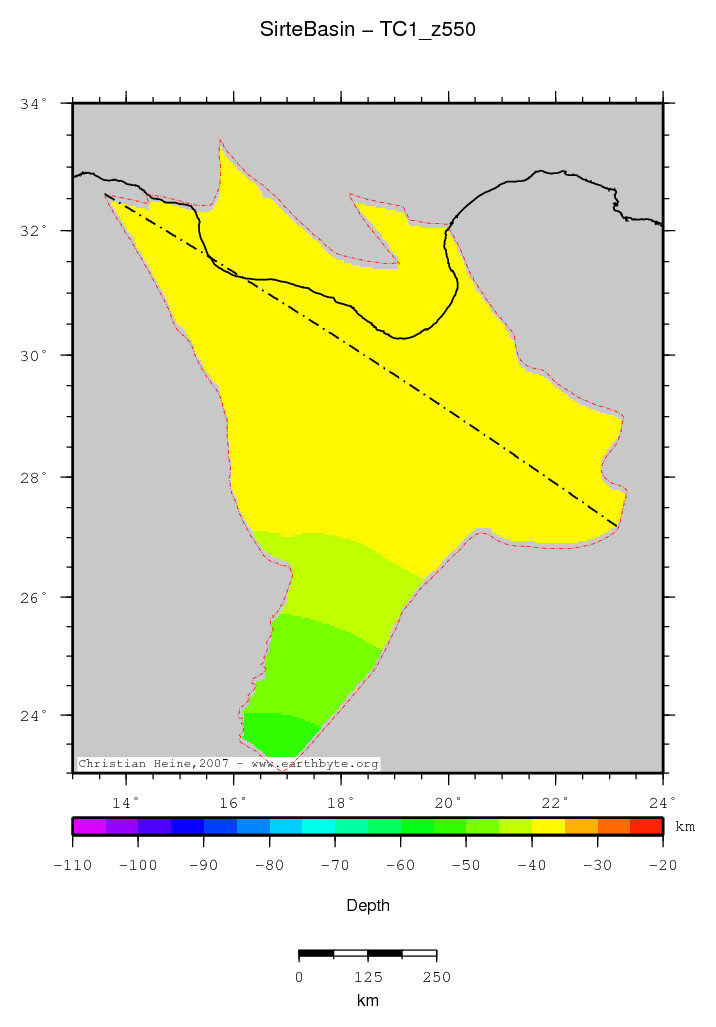 Sirte Basin location map