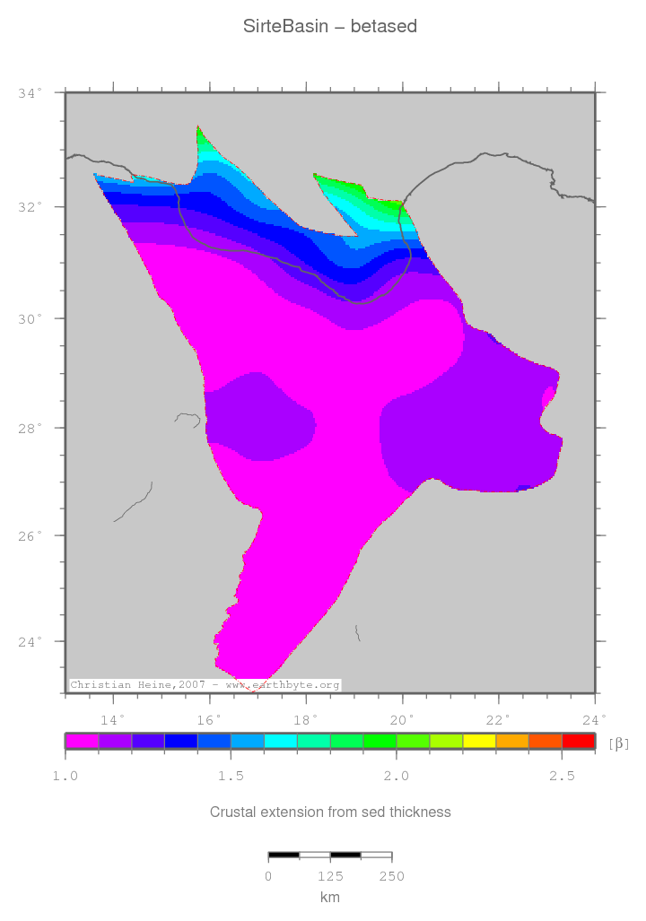 Sirte Basin location map