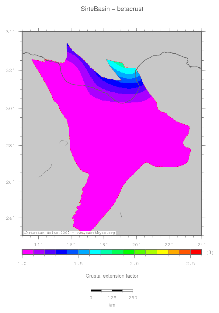 Sirte Basin location map