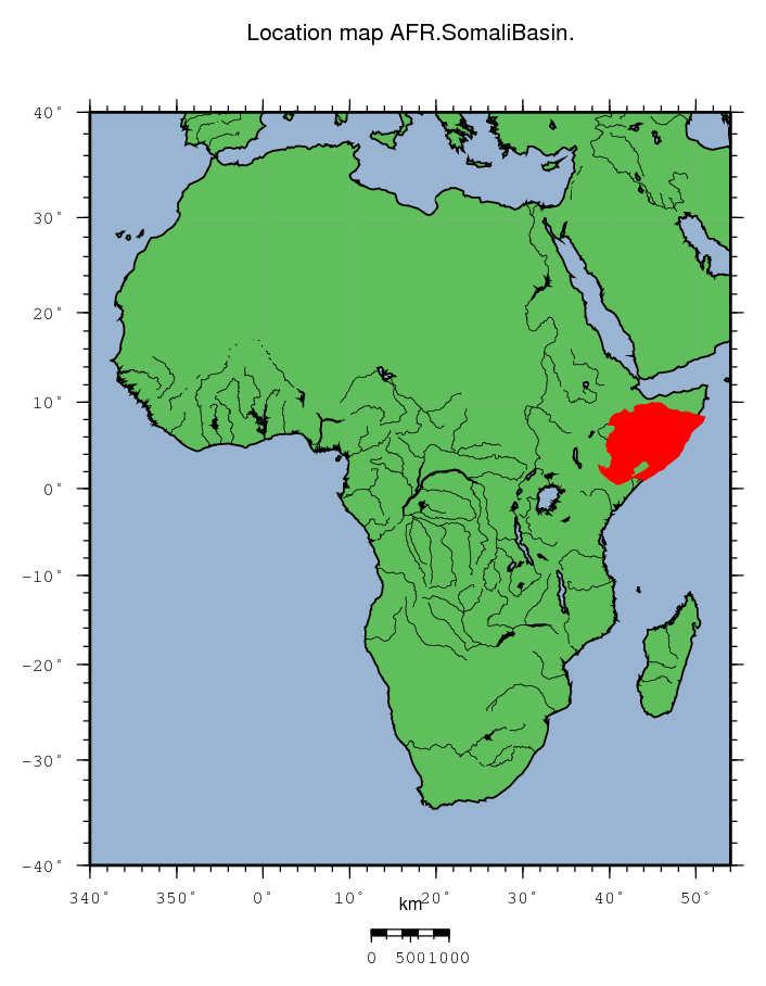 Somali Basin location map