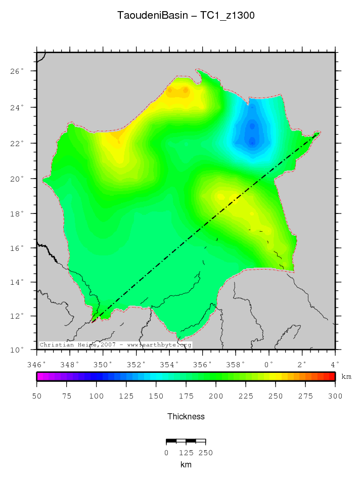 Taoudeni Basin location map